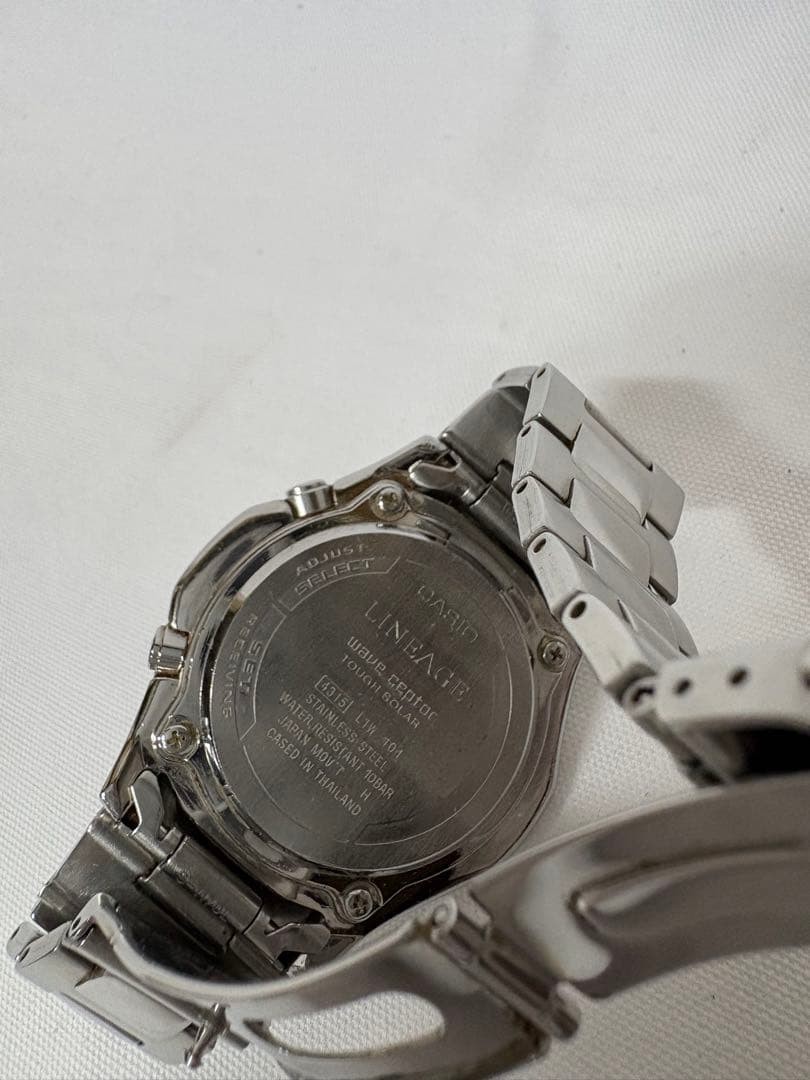 CASIO LINEAGE LIW-101 Solar Silver Watch From Japan