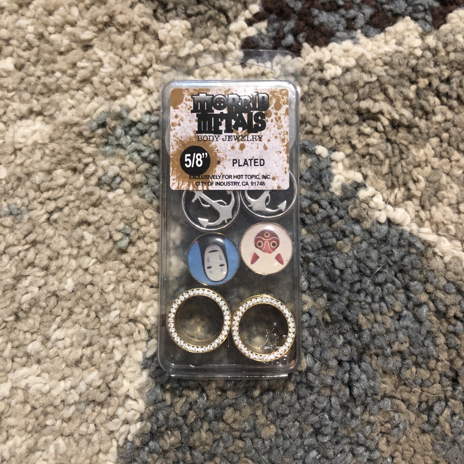 Hot Topic Morbid Metals 5/8 Inch Plated Body Jewelry New Sealed Unopened Bling
