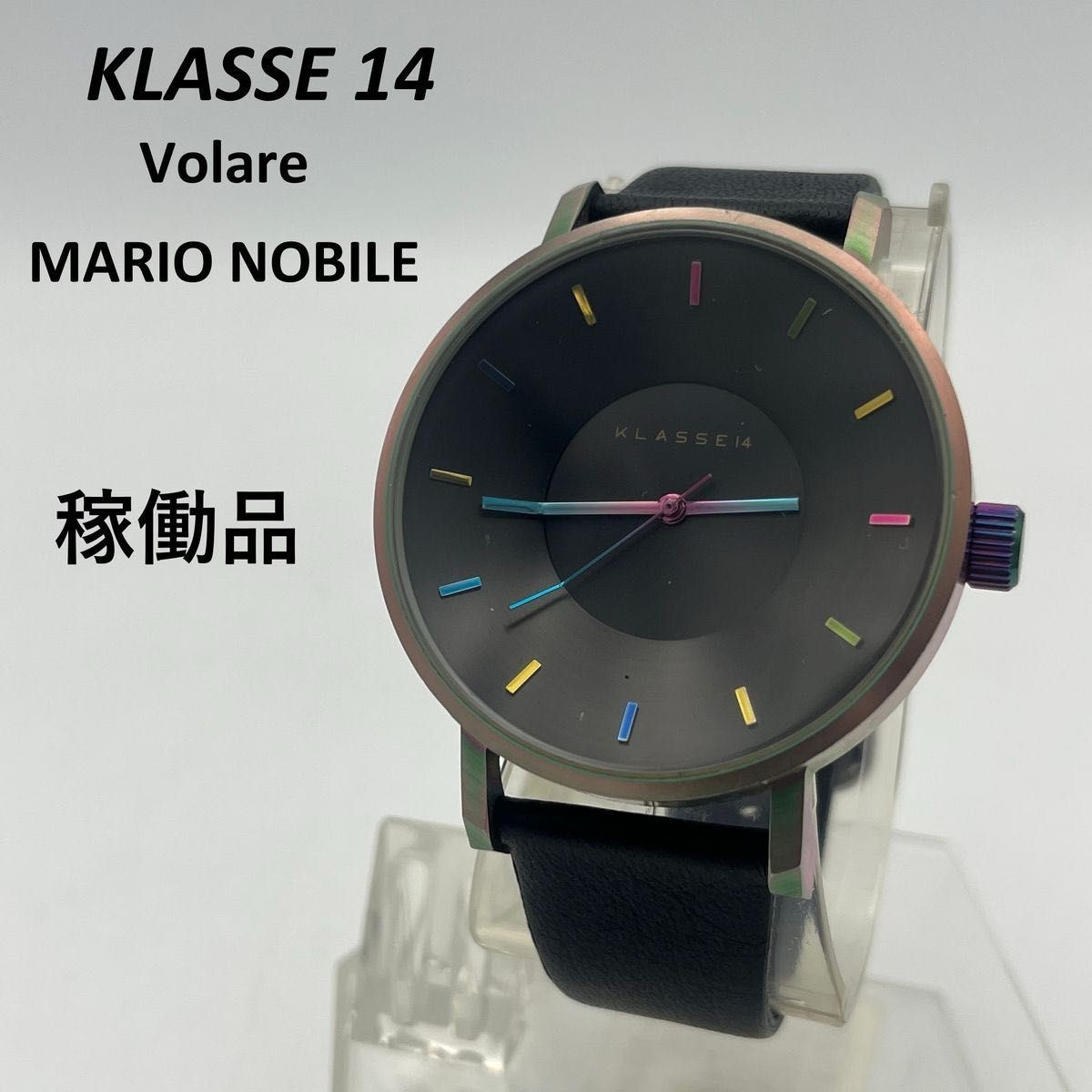 KLASSE14 Volare 42mm Black Dial Quartz Watch Stainless Steel Working
