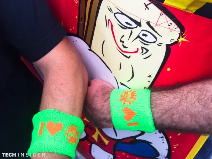 Nickelodeon Green Slime Color “I Love the Splat” Sweat Wrist Band
