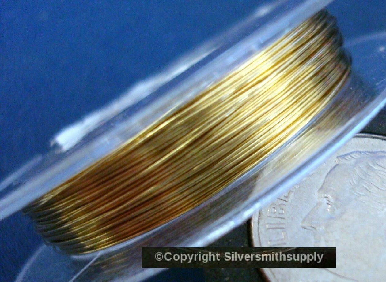 30ga Gold plated copper round wire .3mm .012 create wire wrapped jewelry PW022