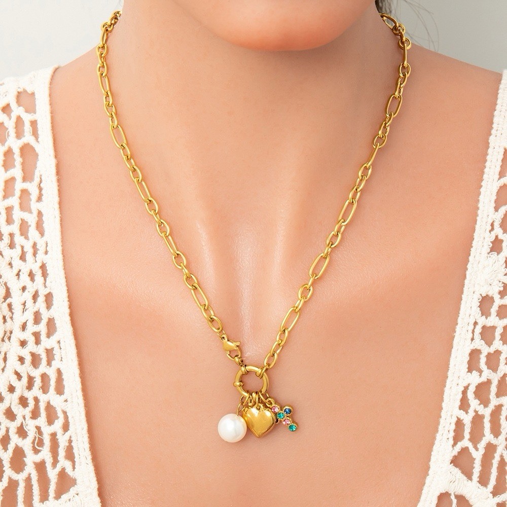 40+5cm Non Tarnishing 18K Boho Charm Necklace