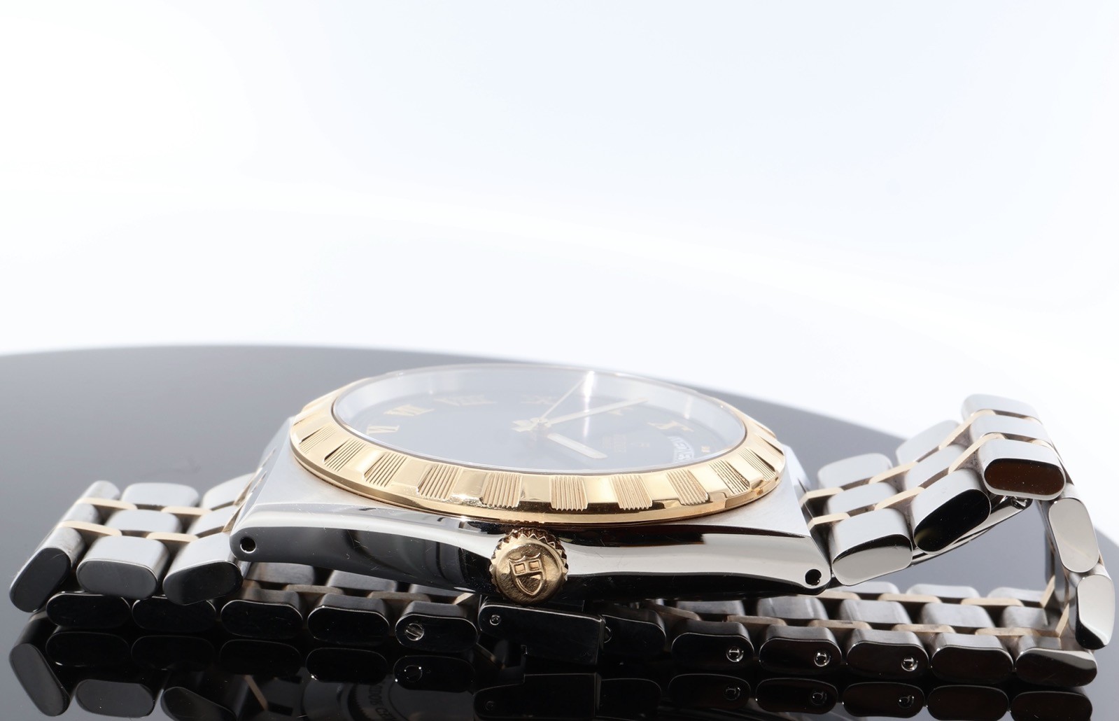 Auth 2020 Tudor Royal Day Date Steel & Gold Mens Watch 28603 With Box & Papers