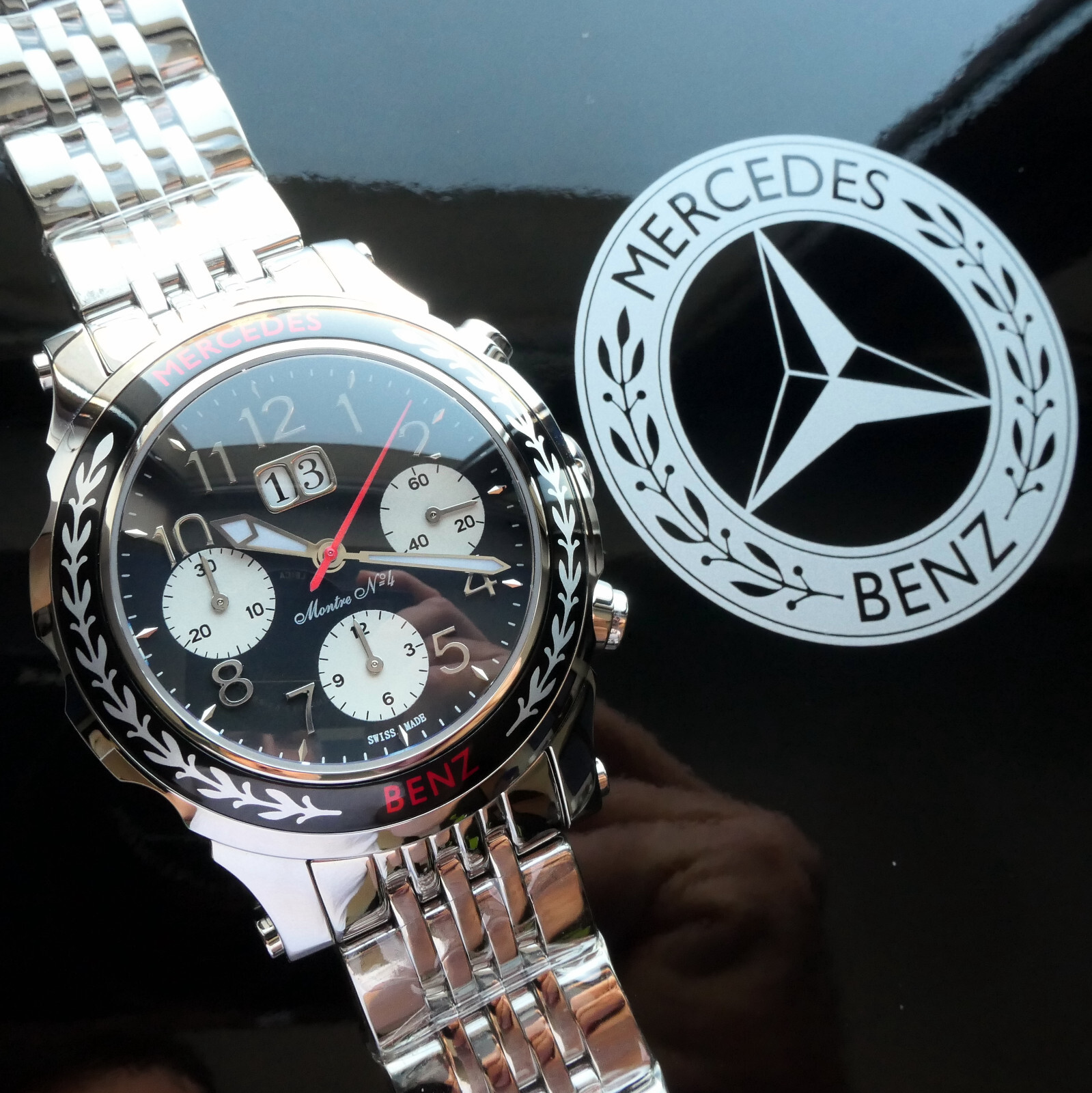 Mercedes Benz Classic Car Accessory Grand Data Swiss Automatic Chronograph Watch