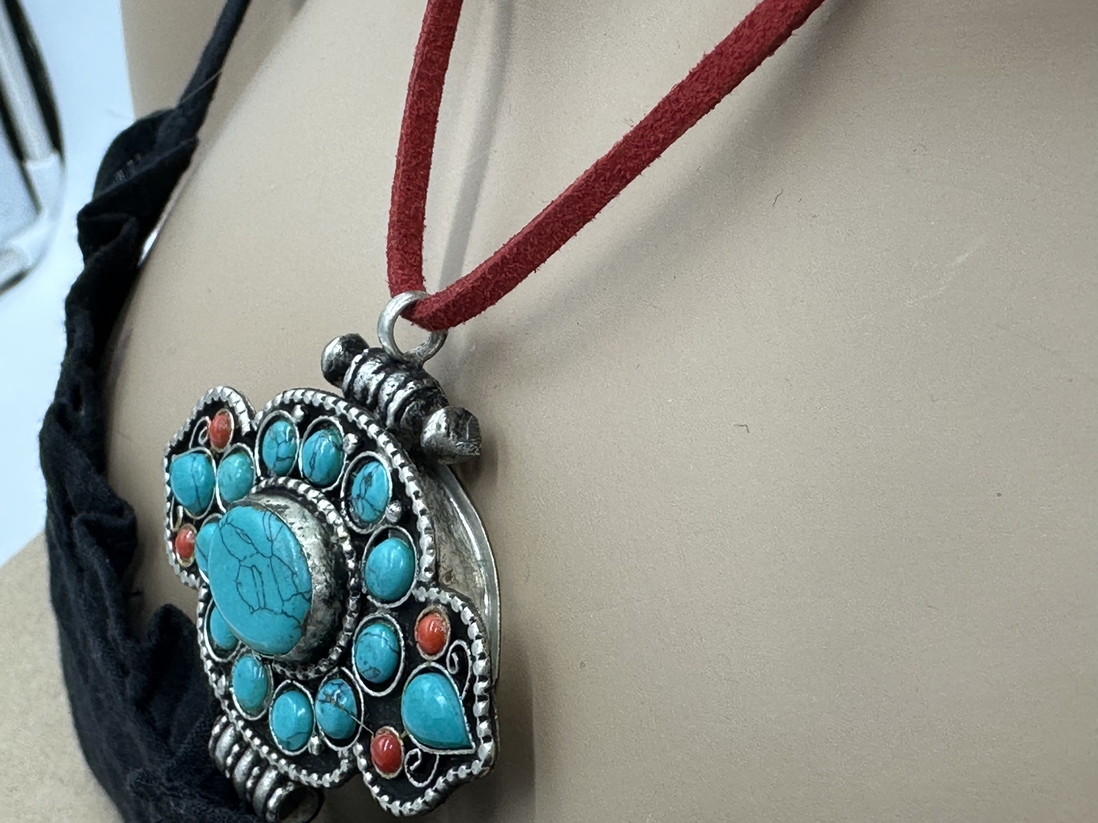Handmade Tibetan Amulet/Gau box Pill holder pendant No Cord