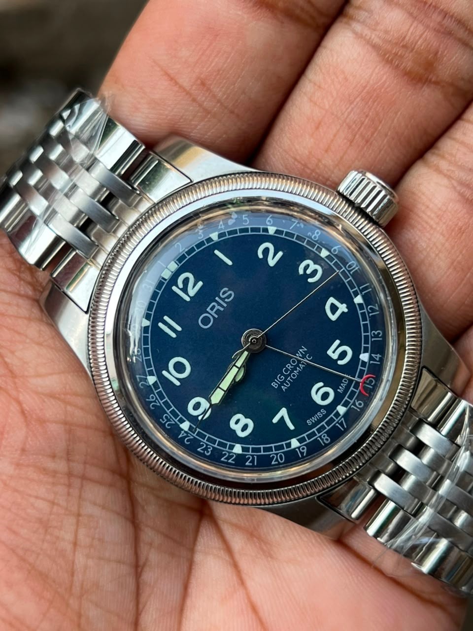 Oris Big Crown Automatic Blue Dial Stainless Steel Pointer Date Men’s Watch