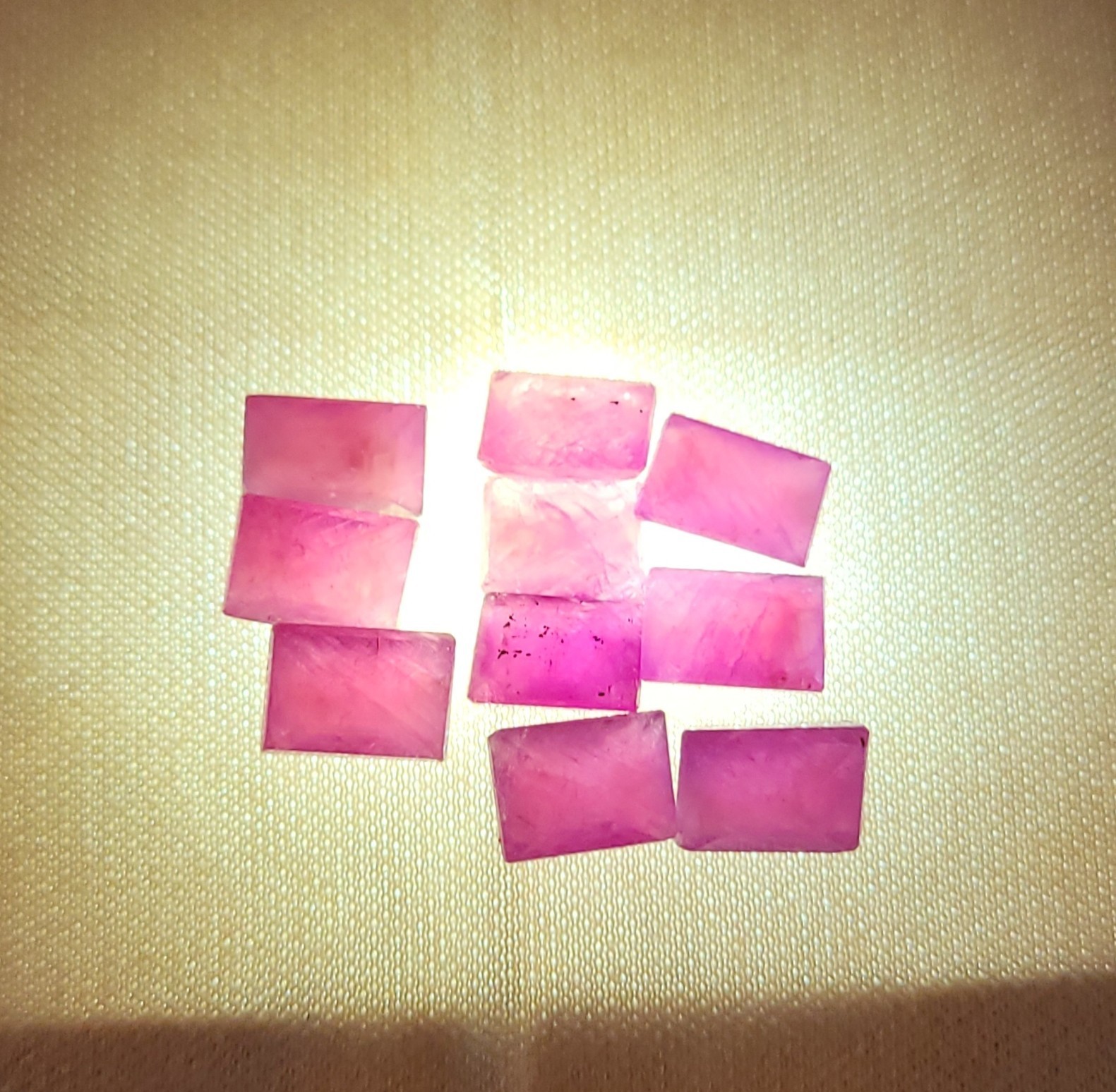 10ea Beautiful Pink Mozambique Rubies Natural Certified untreated 16.65ct,5x7mm