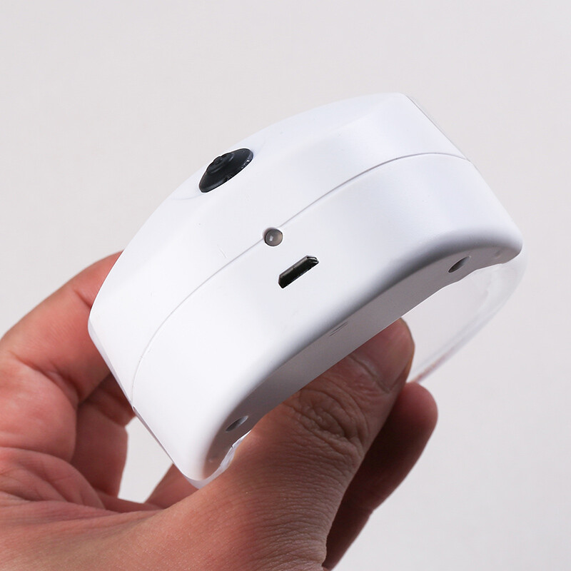 USB Rechargeable LED Paperweight Magnifier High Power Acrylic Optical Lens Loupe