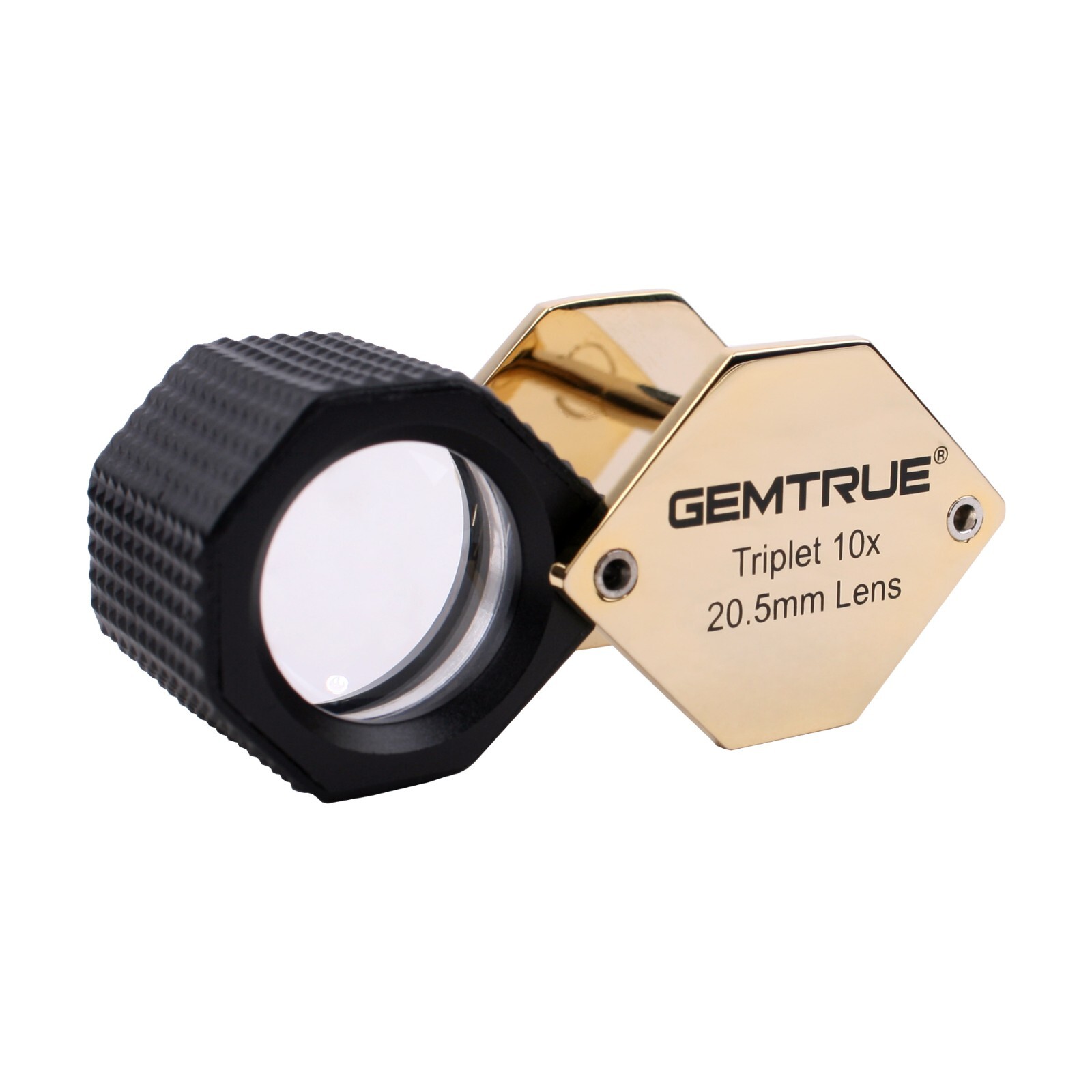 GemTrue Jewelry Loupe Diamond Loupe 20.5mm 10x Triplet Loupe with Rubber-grip