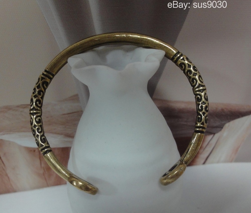 Solid Brass Sun Wukong Monkey King Adjustable Bangle Bracelet