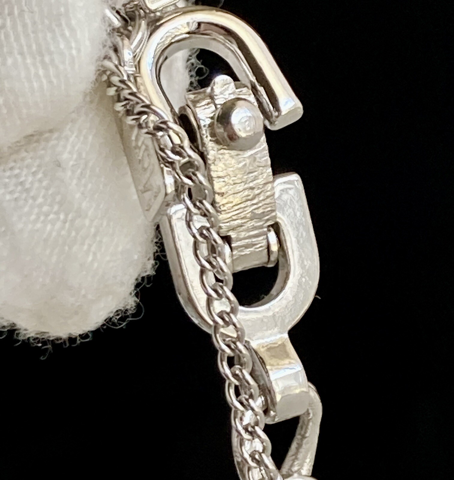 Vintage MONET Silver Tone Charm Bracelet With Charms 7” Safety Chain 8mm 20.73g
