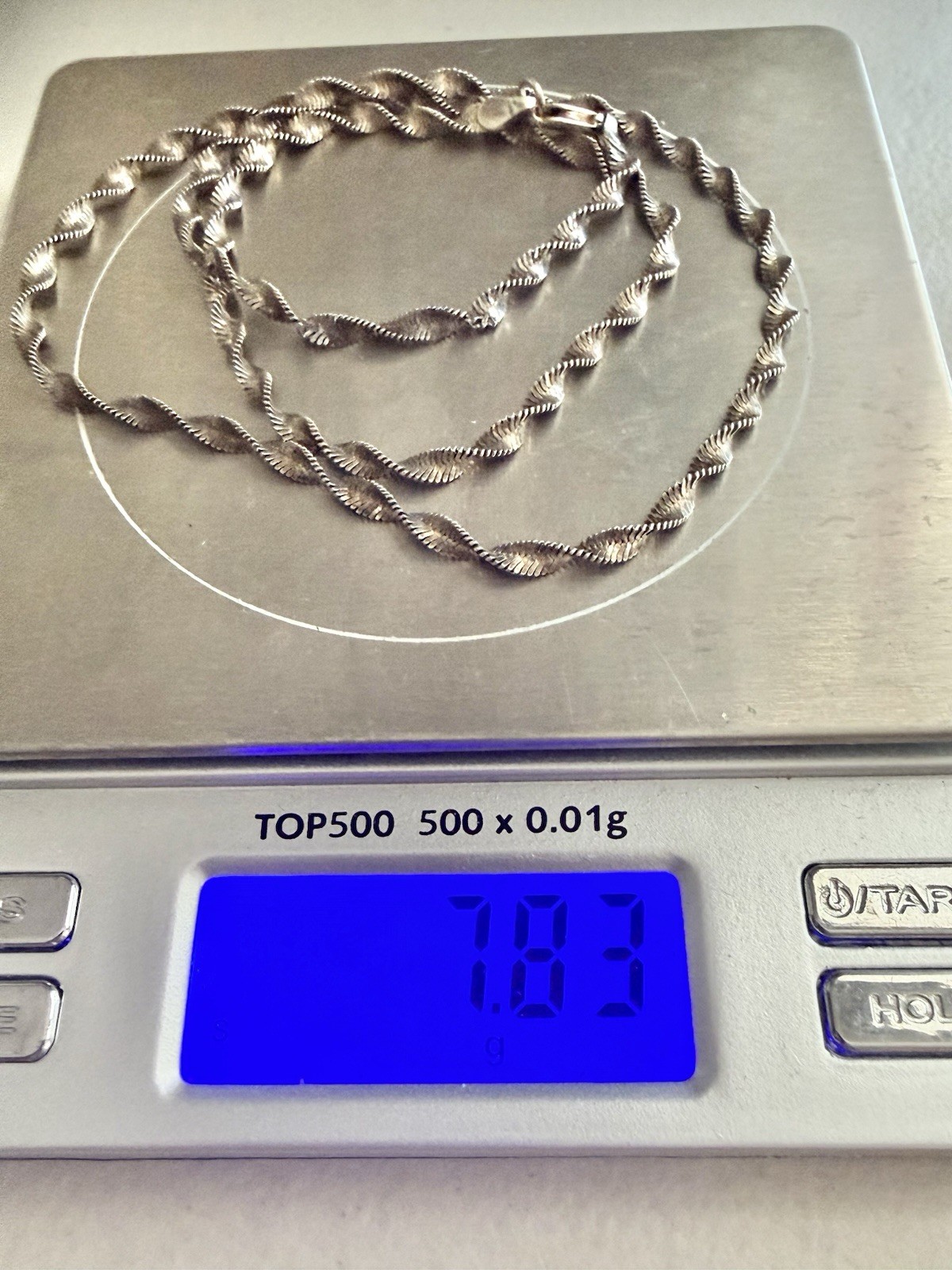925 Sterling Silver IBB Italy 3.3mm Twisted Herringbone 20” Chain Necklace 7.83g