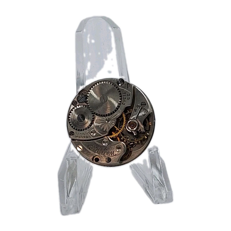 Waltham No 461 10L Movement Sunk Metal Dial Hands Watch Parts 2060