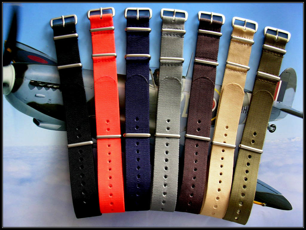 18-20-22-24 NATO G10 watch strap Premium Ballistic nylon RAF MoD Bond IW SUISSE