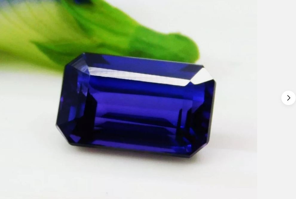 AAA Natural Flawless Kashmir Blue Sapphire Loose Emerald Cut Gemstone 9.35 CT