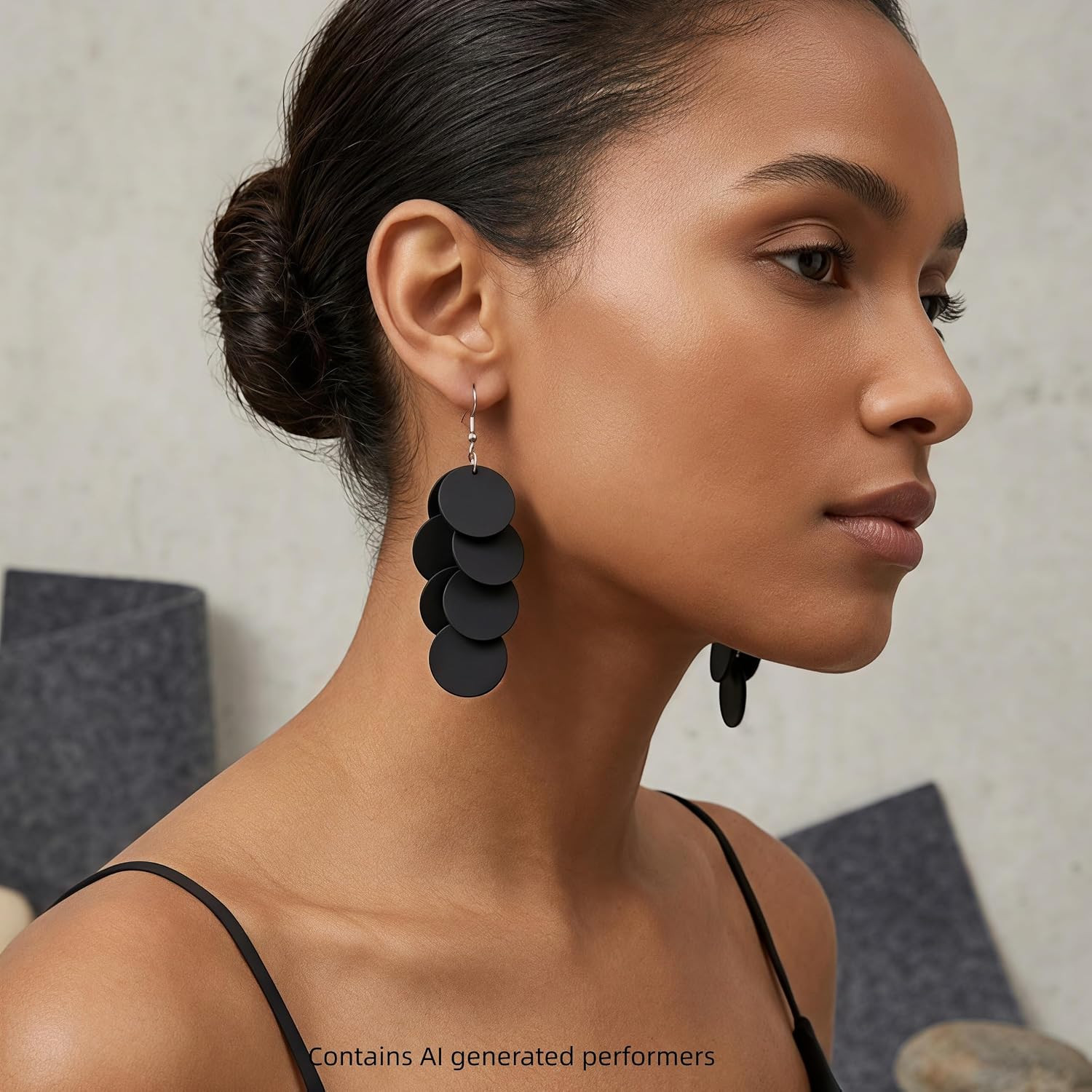 Boho Wood Dangle Earrings for Women, Lightweight Laser Cut Hollow Geometric Drop