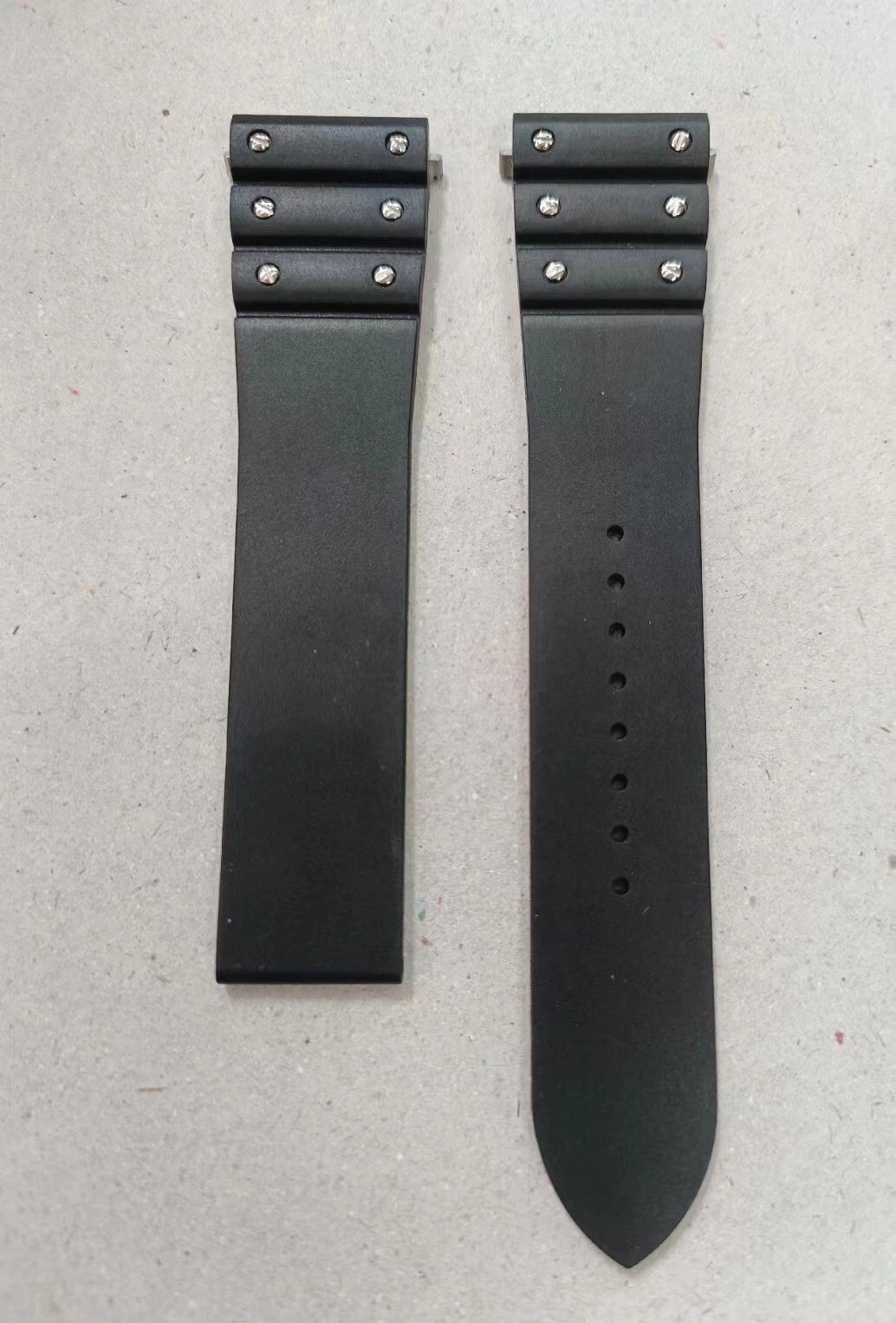 21 mm FKM Vulcanized Rubber Strap Fits Cartier New Santos Quick Release