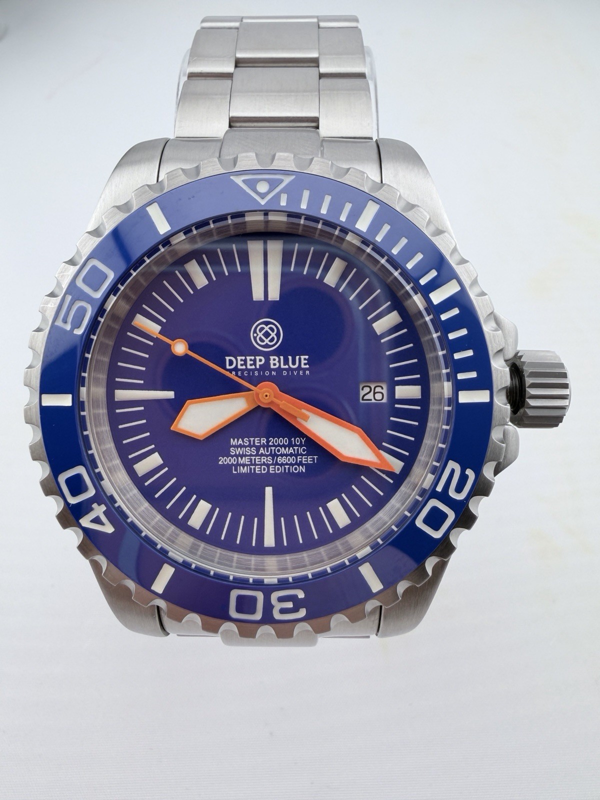 Deep Blue Master 2000 10-Year Anniversary Swiss ETA Auto LE 718/1000 46mm
