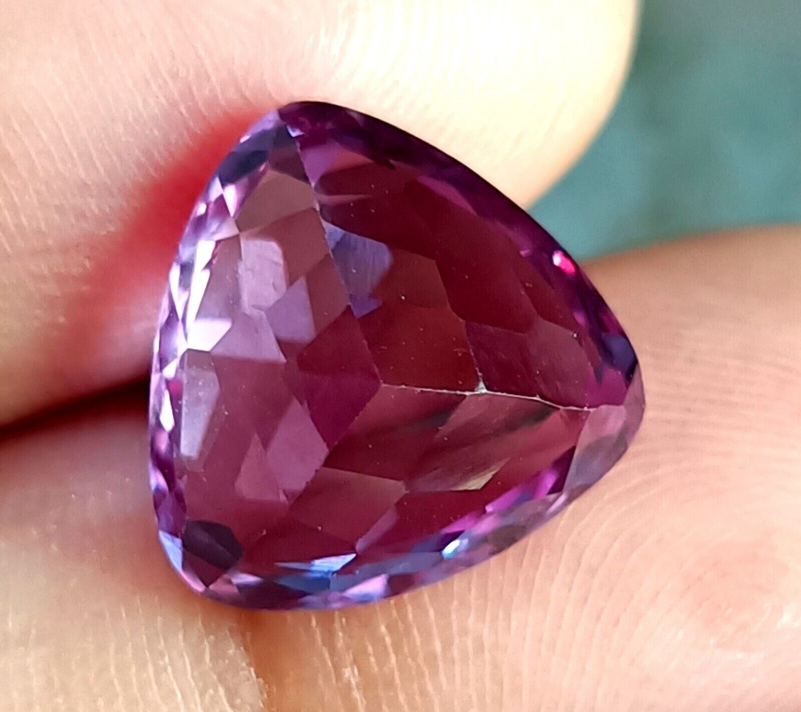 Trillion Cut NATURAL Ceylon Bi-Color Sapphire Loose GEMSTONE 11.23 Ct Certified