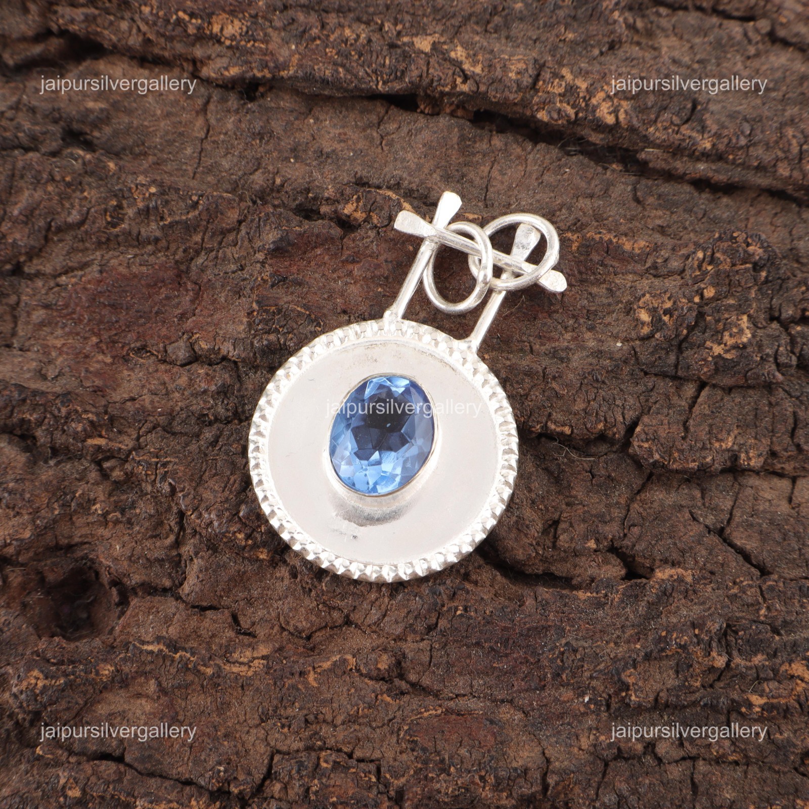 925 Silver Tanzanite Gemstone Jewelry Handcrafted Everyday Pendant 1.4″ For Her