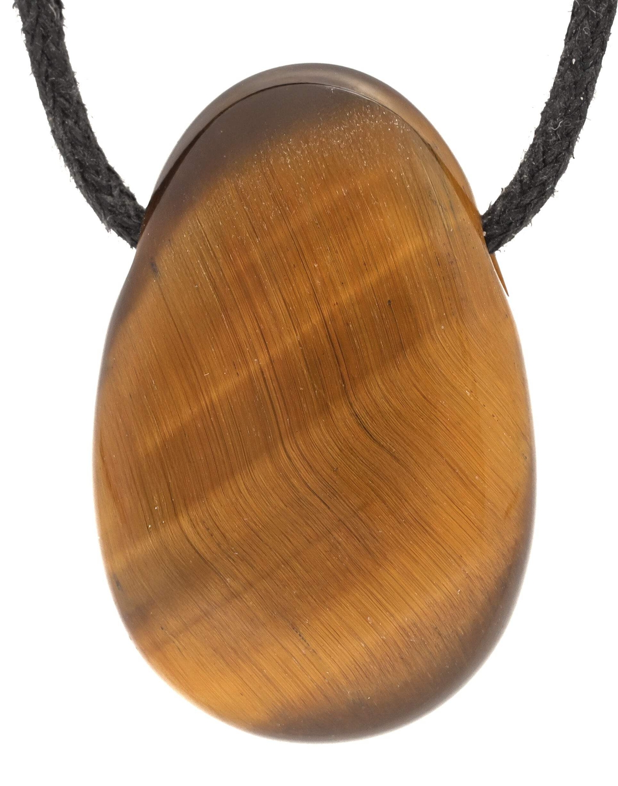 Tiger Eye Drop Pendant with Cotton Band Drilled | Gemstone Jewellery