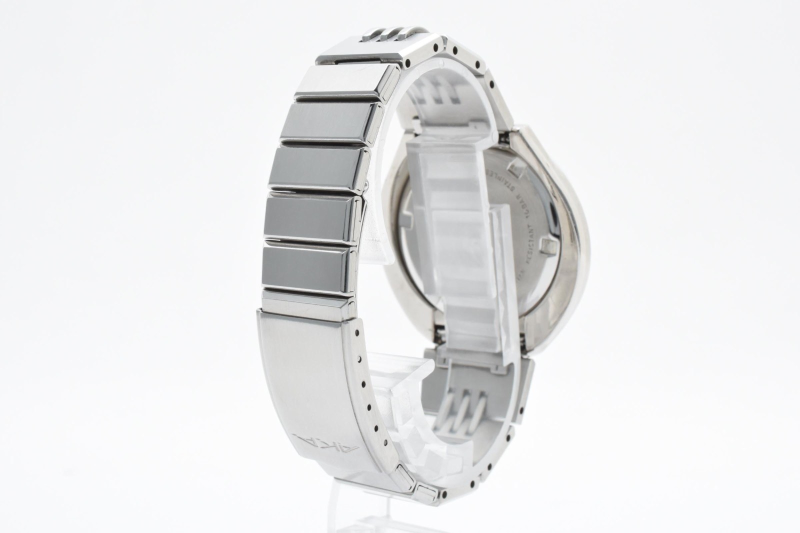 [EXC+5] SEIKO ALBA AKA V707-0A10 42mm Blue Dial Silver Quartz Men’s Watch JAPAN
