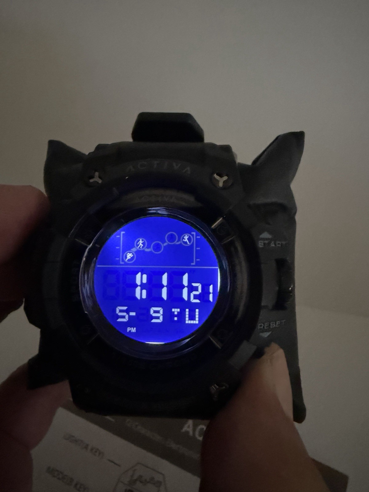 Activa ACW8082 Digital Sport Quartz Watch 30m Alarm Chrono Backlight Box