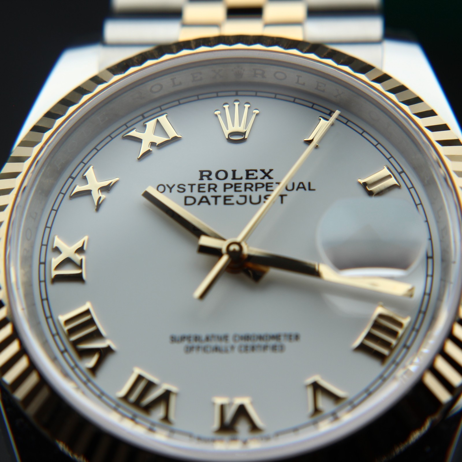 2026 Rolex Datejust White Roman Dial Jubilee 18kt Gold Jubilee 36mm 126233