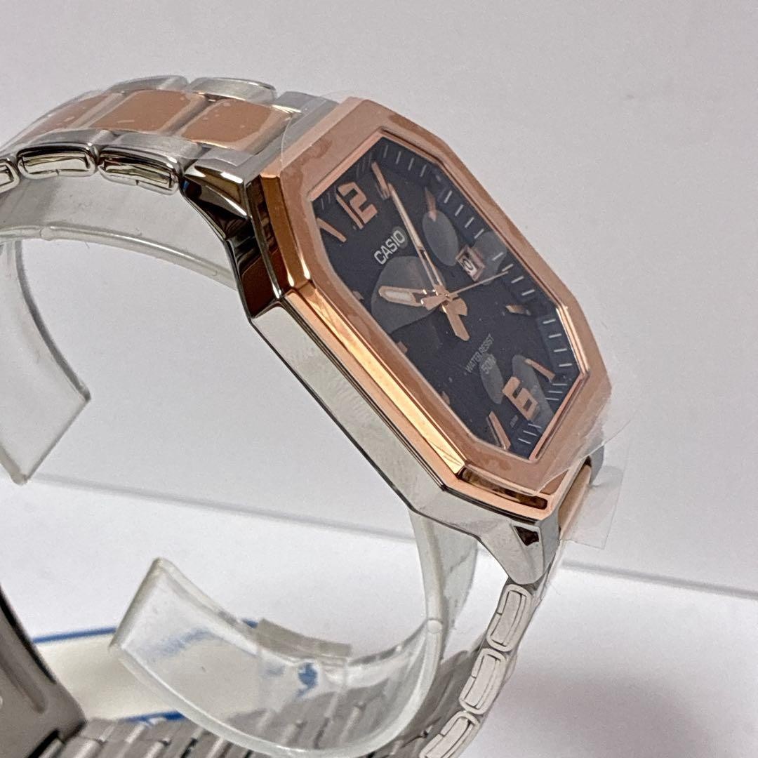 Rare CASIO watch MTP B195RG Rose Gold Navy