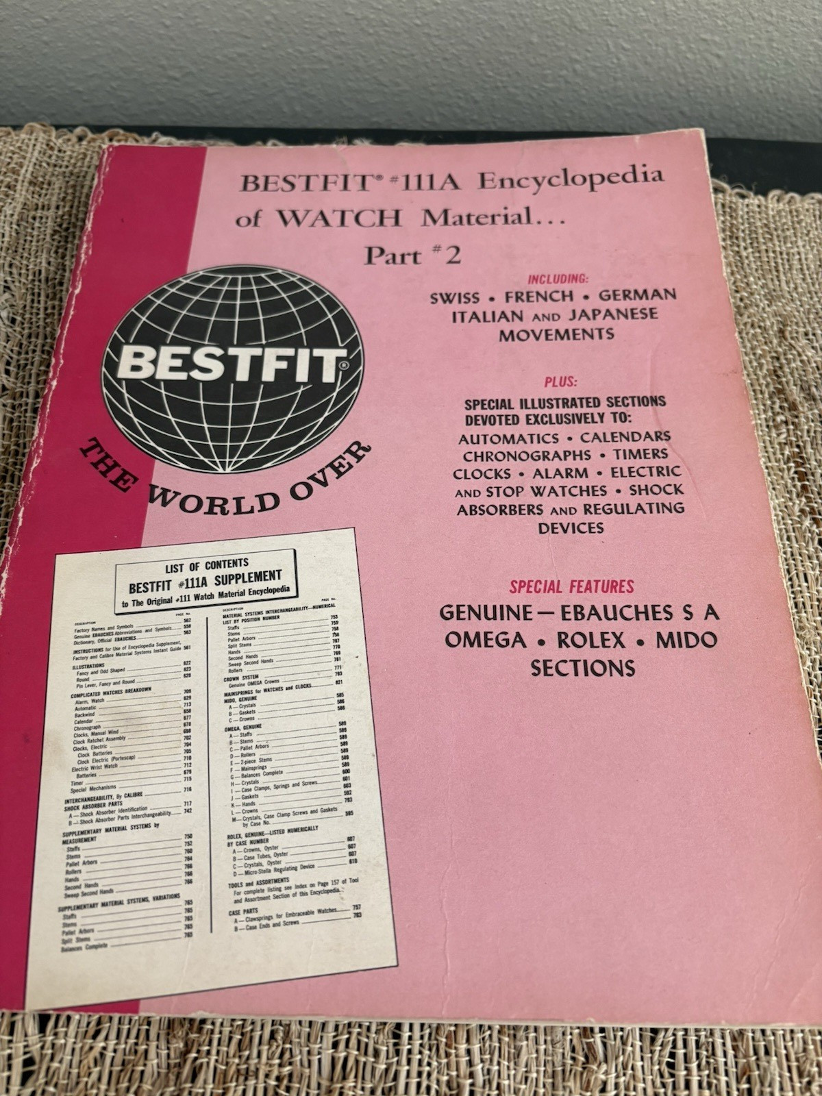 Best Fit 111 & 111A Encyclopedia of Watch Material, 1979 Parts 1 And 2