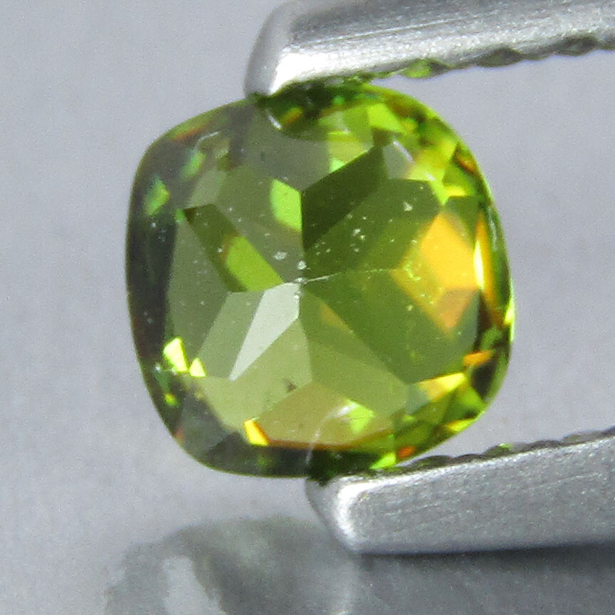 0.39Cts Natural Genuine Firing Sphene Titanite Cushion Cut 4.4mm Gem Ref VDO