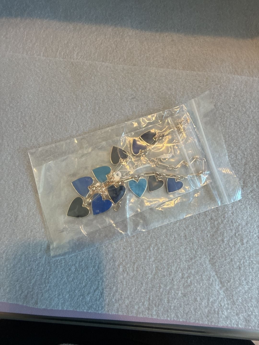 Park Lane Cobalt Gold-Tone Multi-Color Enamel Heart Charm Necklace