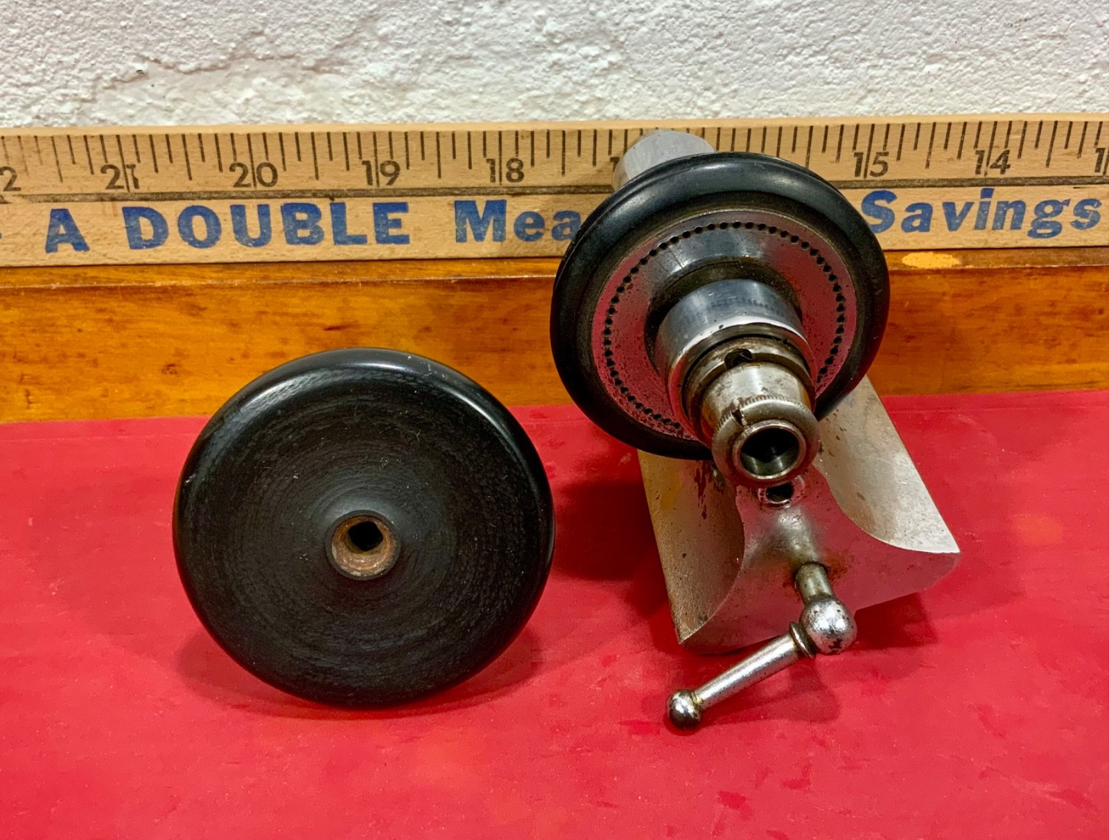 Antique Vintage 8mm Watchmaker Lathe Head Stock And Drawbar