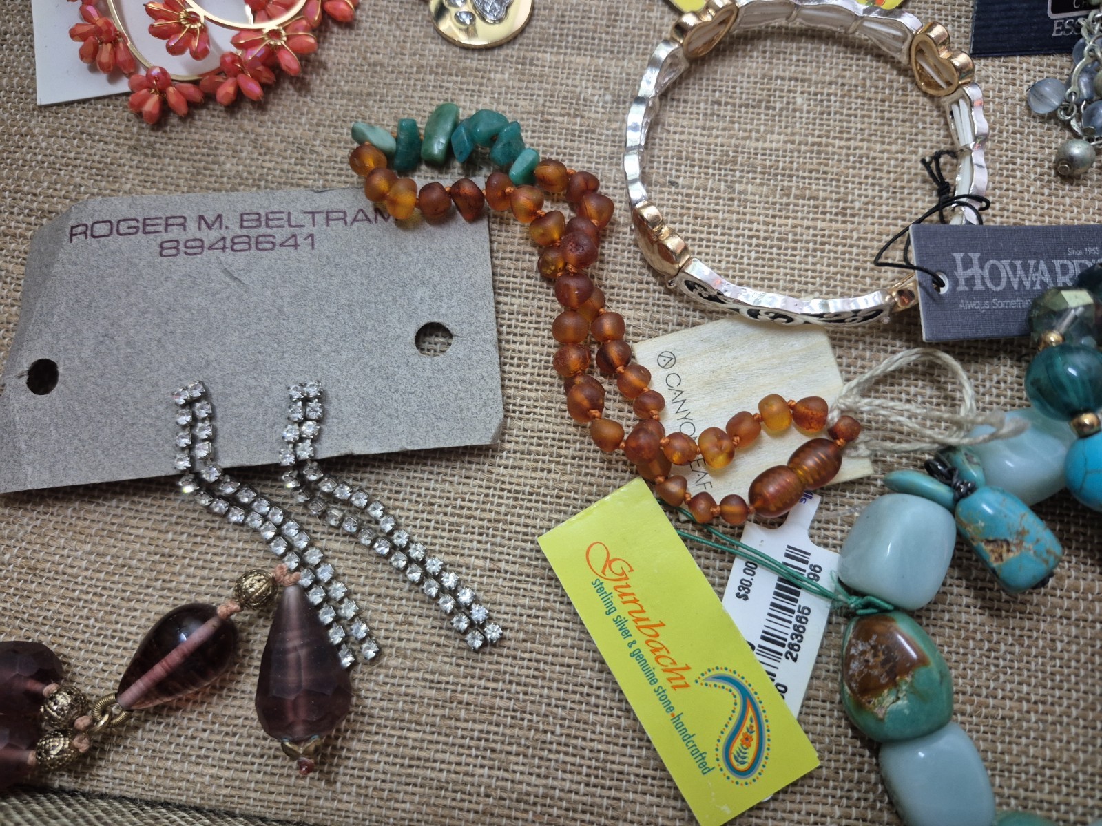 New With Tag Lot Designer Signed Jewelry Necklaces Bracelets Earrings Ring
