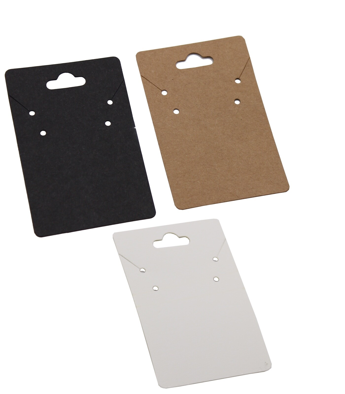 200 Piece Hanging Necklace Card Display 3” X 2” Jewelry Hanging Card – 3 Colors