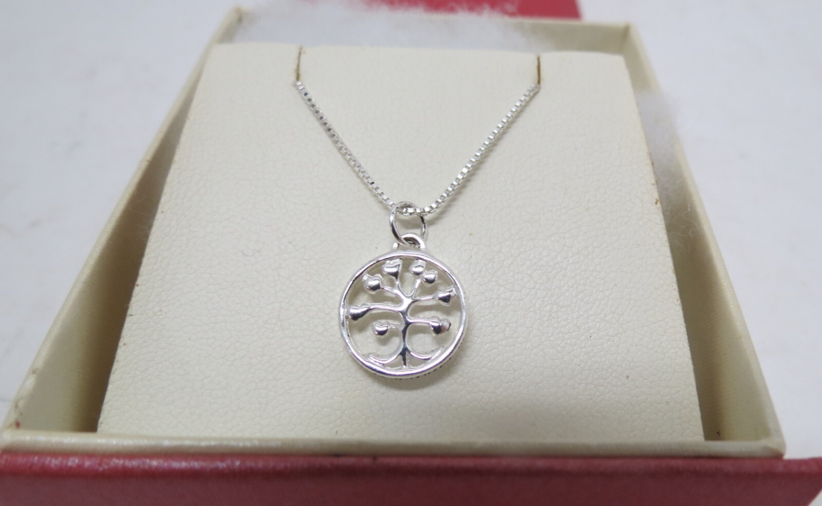 Sterling Silver Family Tree Necklace, 18” with a 2” extender and gift box