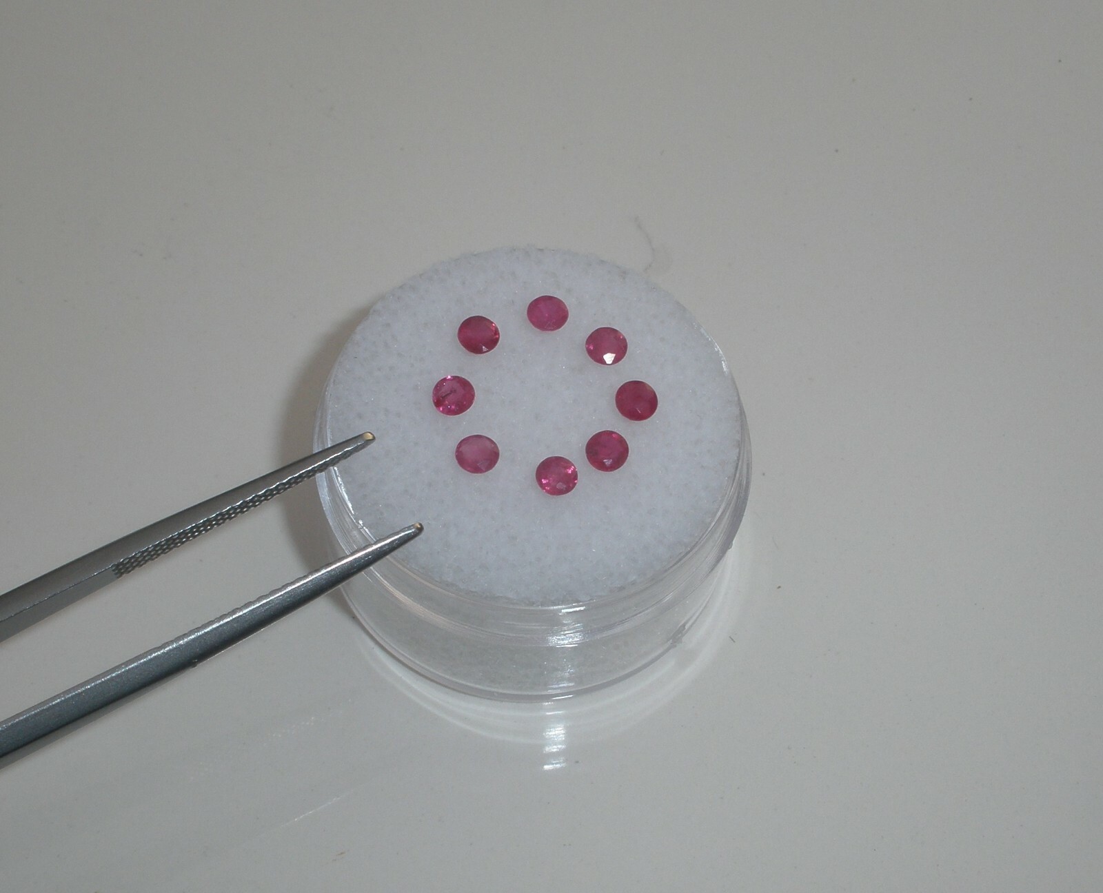 8 Ruby Round Loose Faceted Natural Gems 3mm each