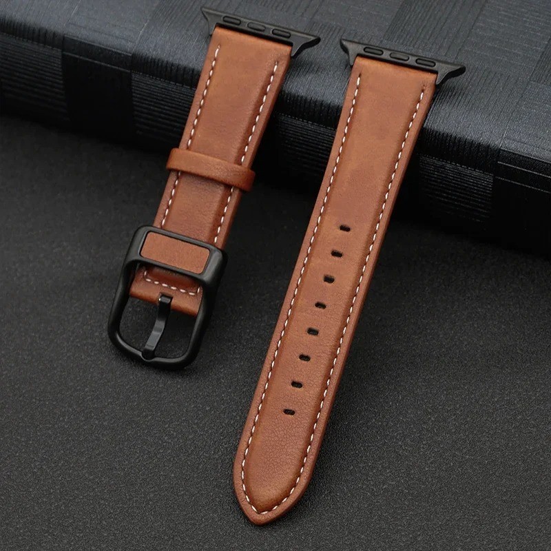 Genuine Leather Apple Watch Band Strap for iWatch Series 11 9 8 7 Ultra 38-49mm