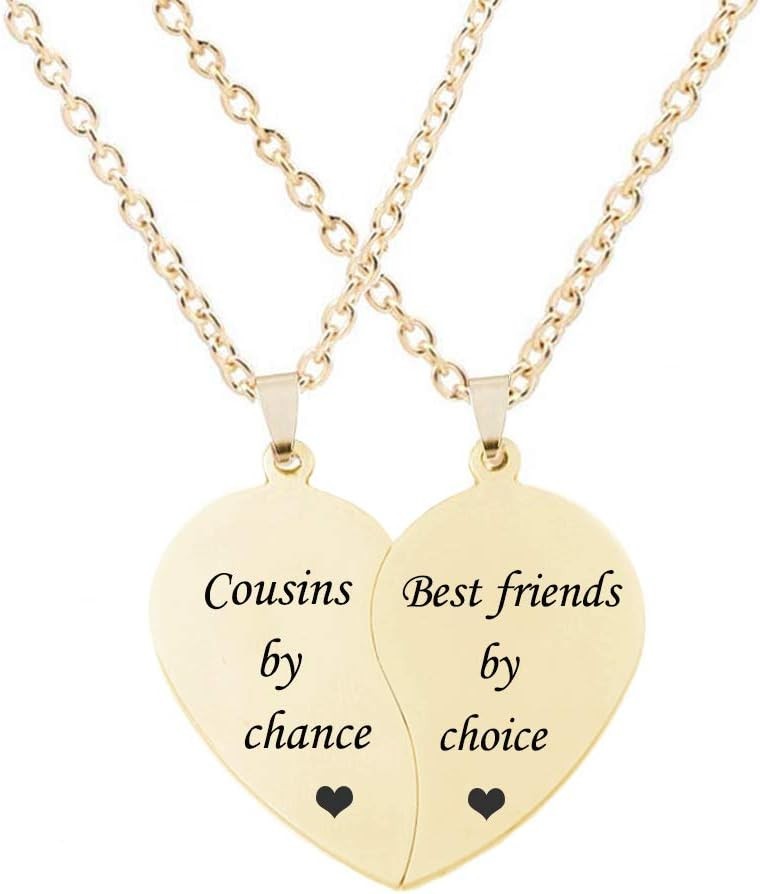Matching Heart BFF Necklace Set – Friendship & Valentine’s Gift