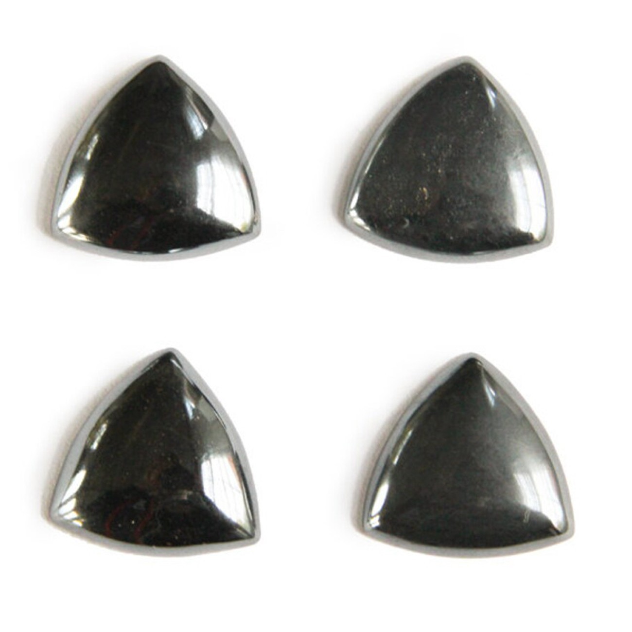Natural Hematite Gun Metal Trillion Cabochon 6mm to 20mm Loose Gemstone