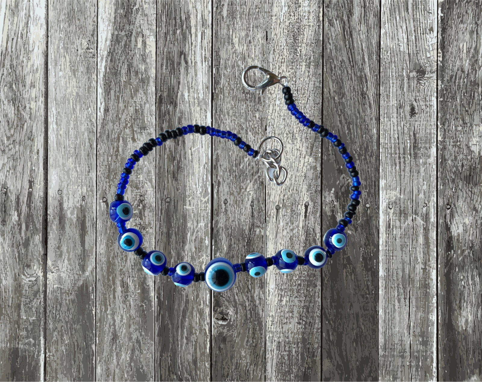 2-packs Evil Eye Bracelet, Blue beads, Turkish Nazar, lucky, charm
