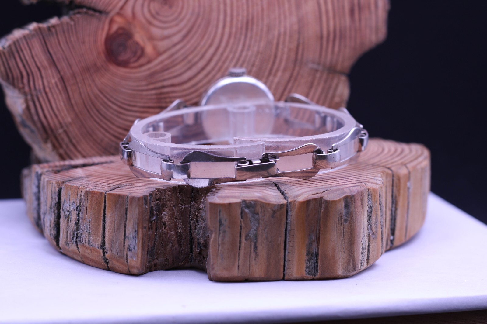 AMDIAM 835 SILVER VTG LADIES WRIST WATCH BRACELET 190mm LONG FOR REPAIR (JN)