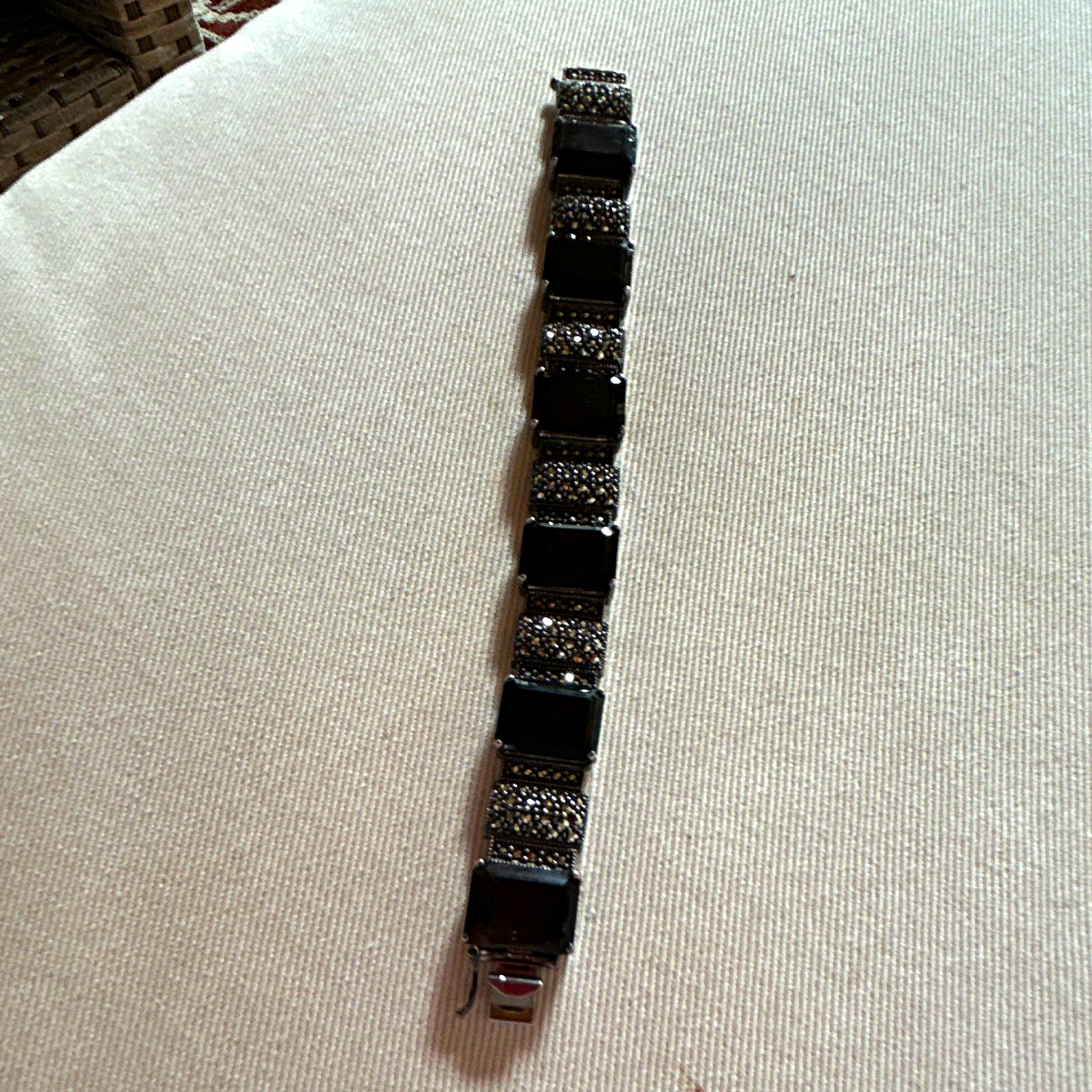 Judith Jack Bracelet sterling silver marcasite and quartz