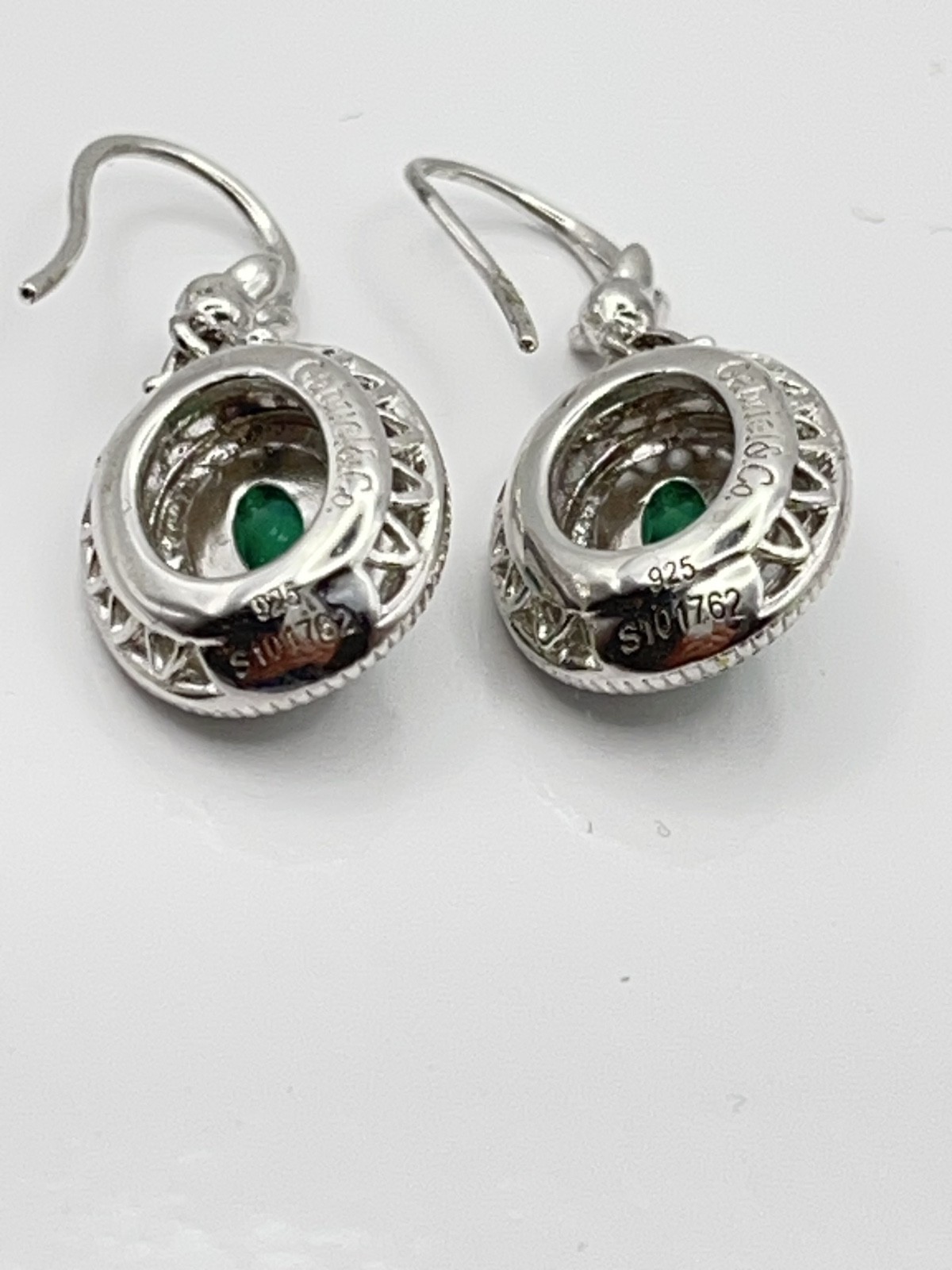 Gabriel & Co. Sterling Silver Green stone Earrings