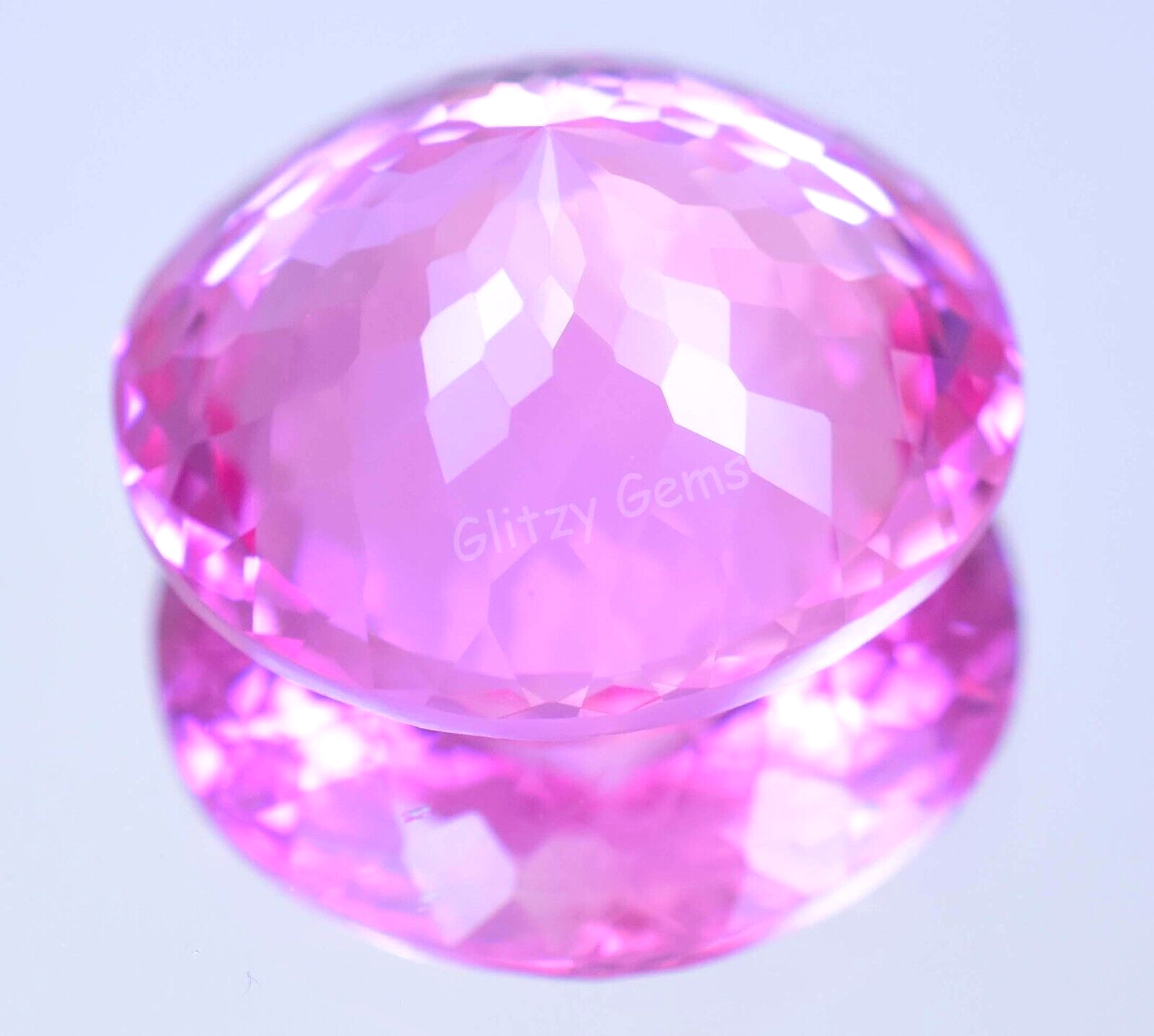 Natural Mogok Pink Ruby 66.10Ct Round Certified Flawless Gigantic Loose Gemstone