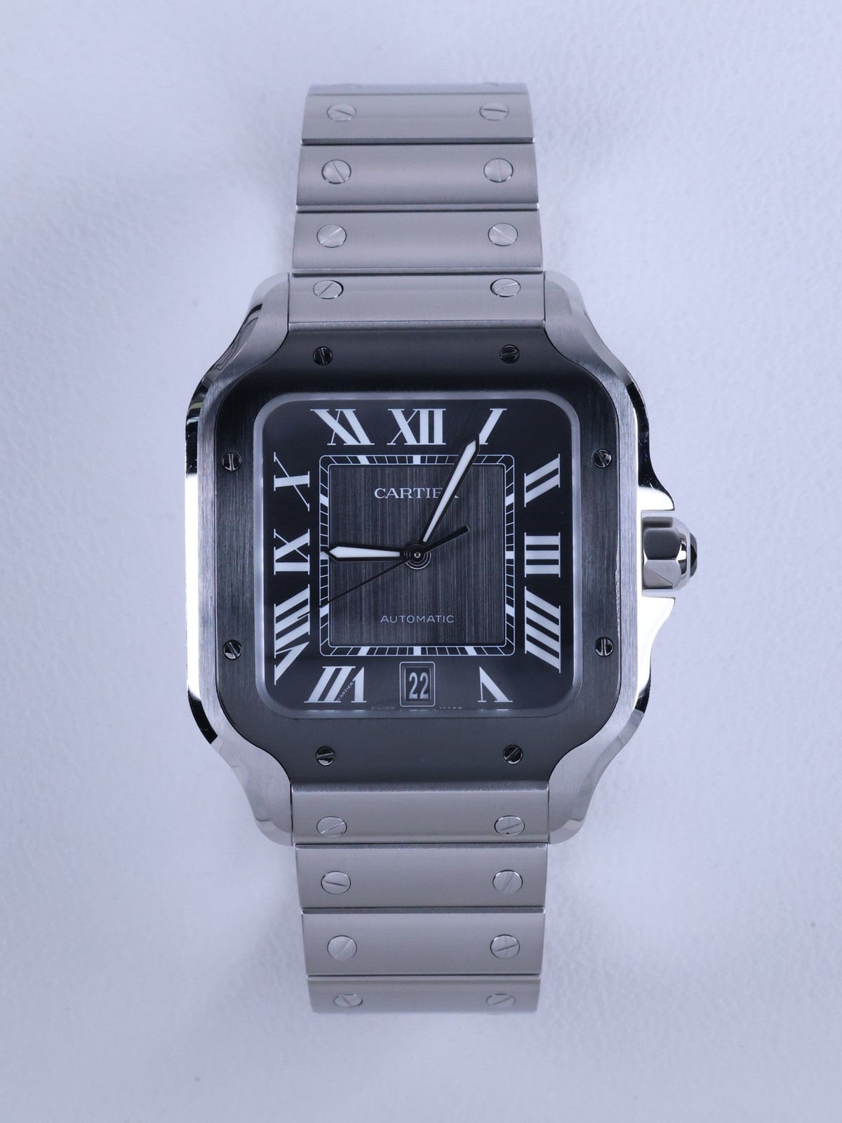 Cartier Santos de Cartier LM WSSA0037 47.5mm Gray Dial Full Set