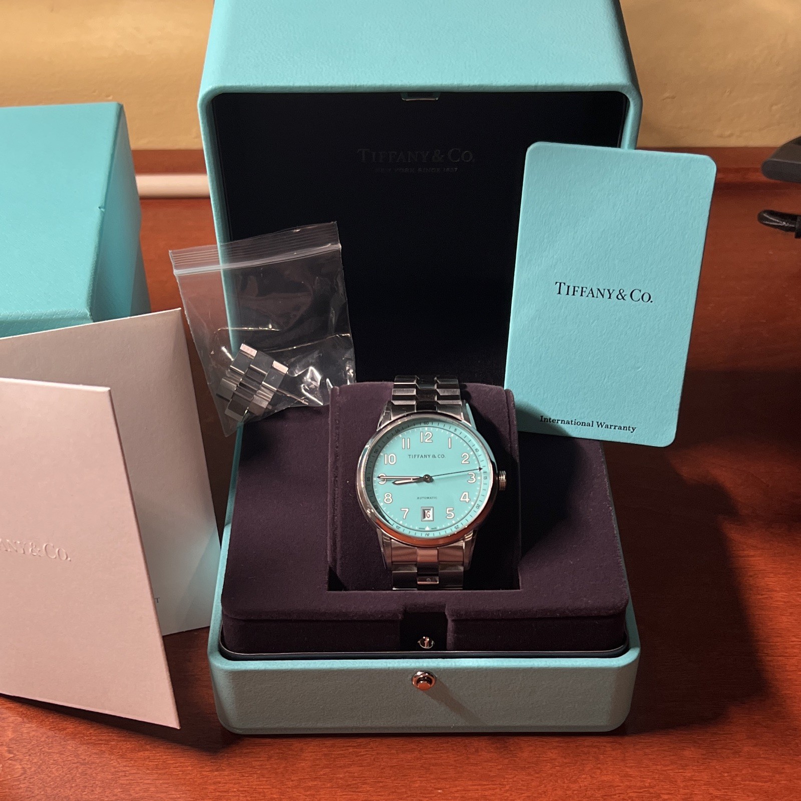 Tiffany & Co. CT60 Automatic Men’s Tiffany Blue Dial Stainless Steel Watch