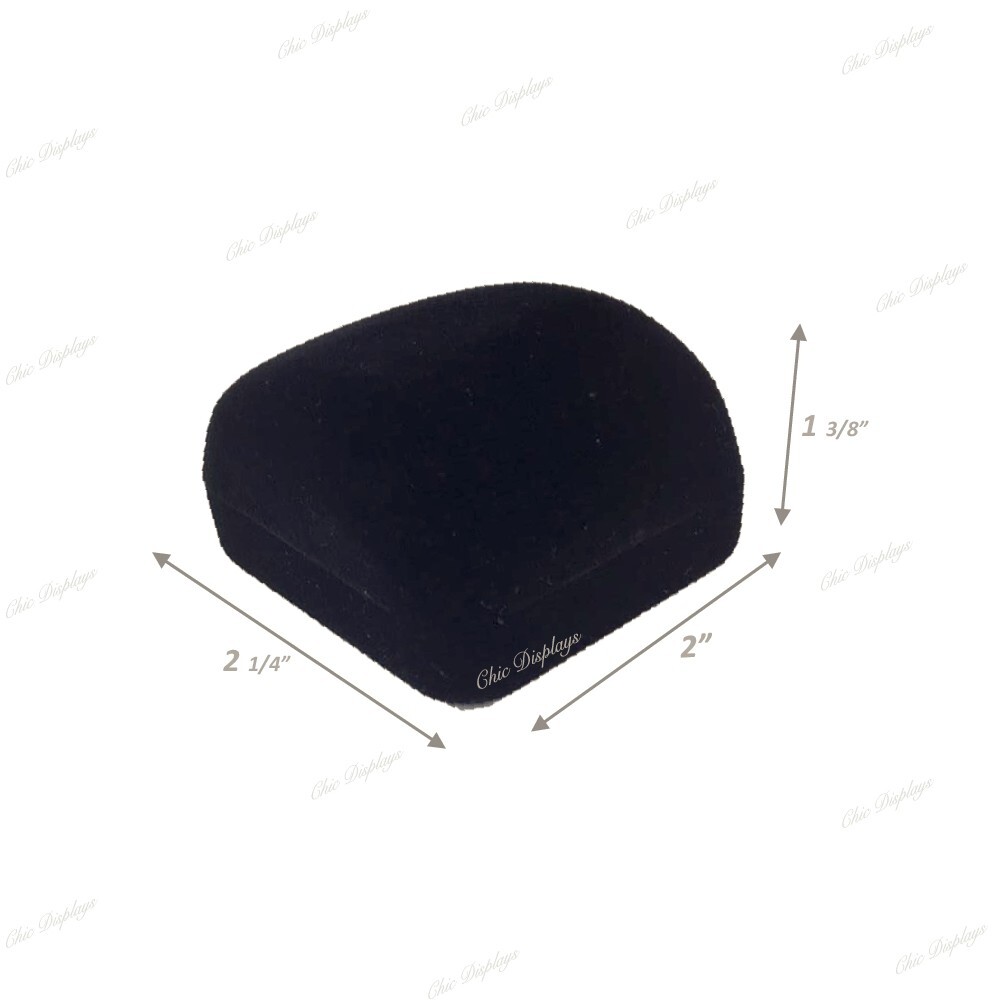 12pc Ring Gift Boxes Black Velvet Ring Boxes High Quality Velvet Gift Boxes Lots