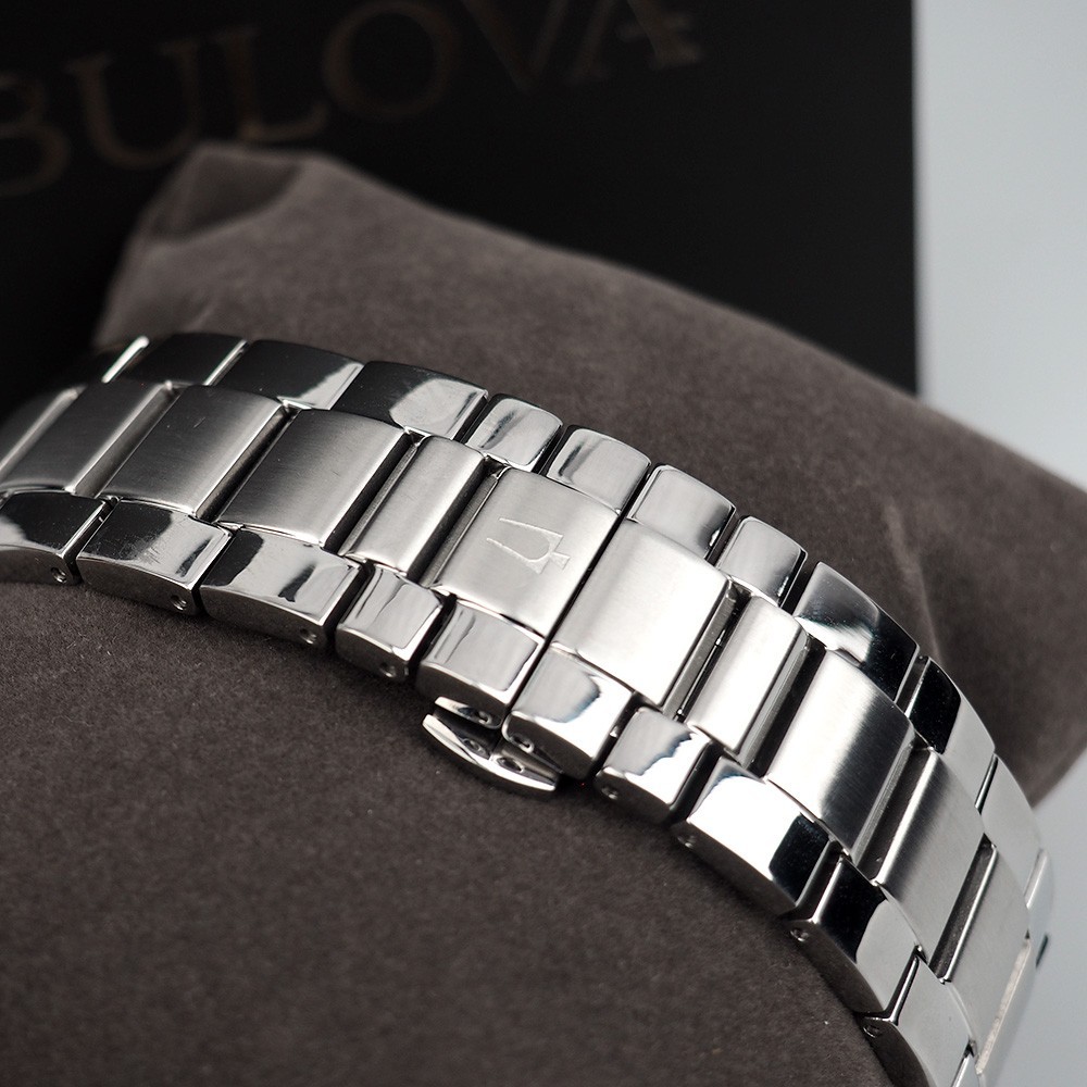 Bulova Wilton Classic Black Dial Stainless Steel Men’s Quartz Watch 96B288