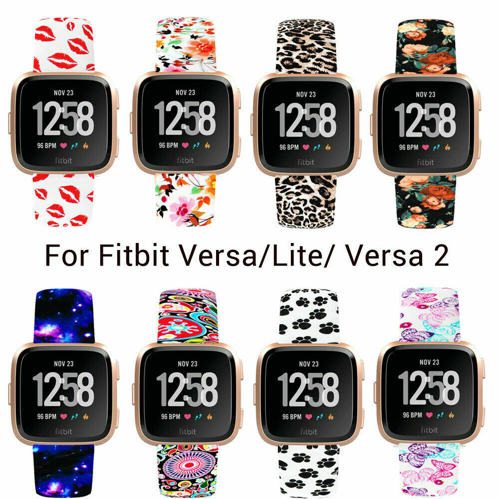 Print Silicone Sport Watch Band Soft Strap For Fitbit Versa 2 Fitbit versa lite